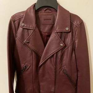 Maroon BLANK NYC leather jacket